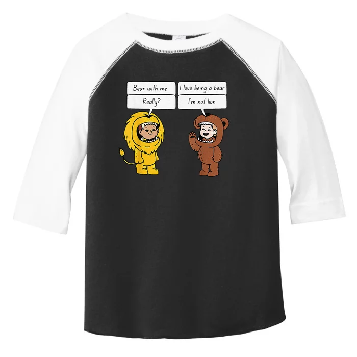 Bear With Me Funny Colorful Fun Silly Toddler Fine Jersey T-Shirt