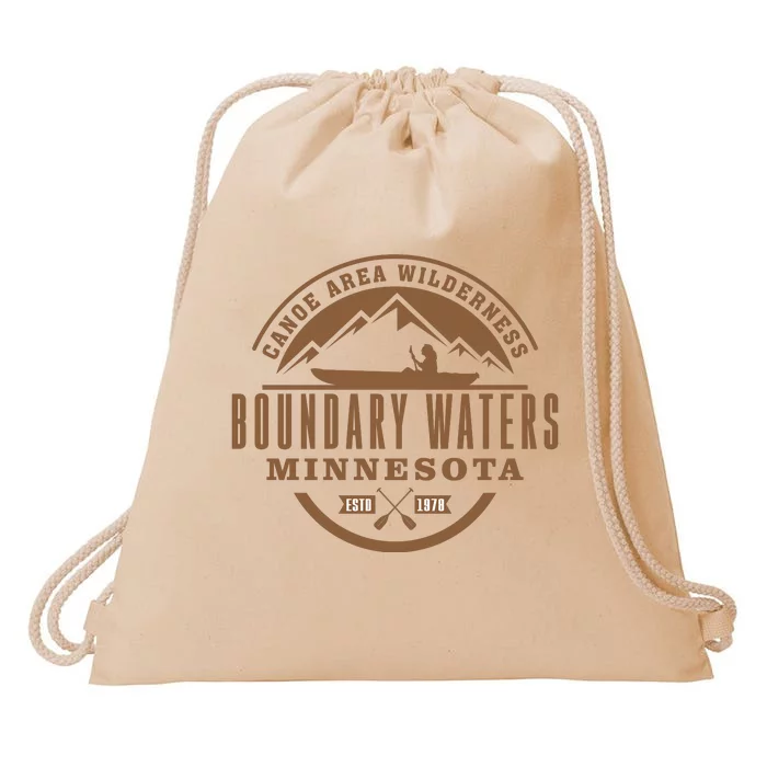 Boundary Waters Minnesota Canoe Area Drawstring Bag