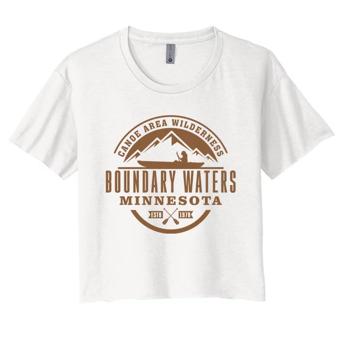 Boundary Waters Minnesota Canoe Area Women's Crop Top Tee