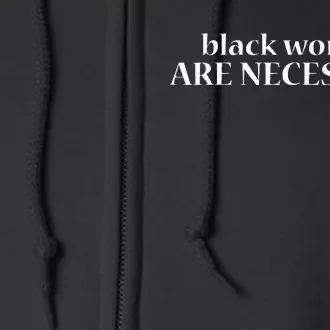 Black Women Melanin Power Black Women Are Necessary Full Zip Hoodie