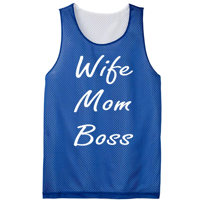 Boss Wife Mom Mother Thank You Gift Mesh Reversible Basketball Jersey Tank