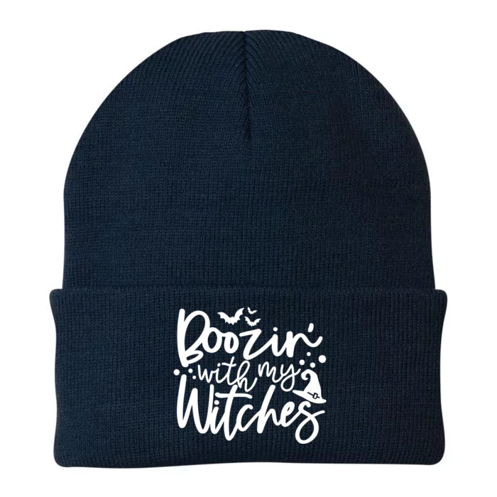 Boozin With My Witches Spooky Halloween Knit Cap Winter Beanie