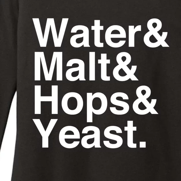 Beer Water Malt Hops Yeast Beer Great Gift Womens CVC Long Sleeve Shirt