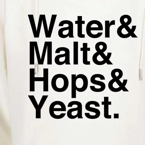 Beer Water Malt Hops Yeast Beer Great Gift Womens Funnel Neck Pullover Hood