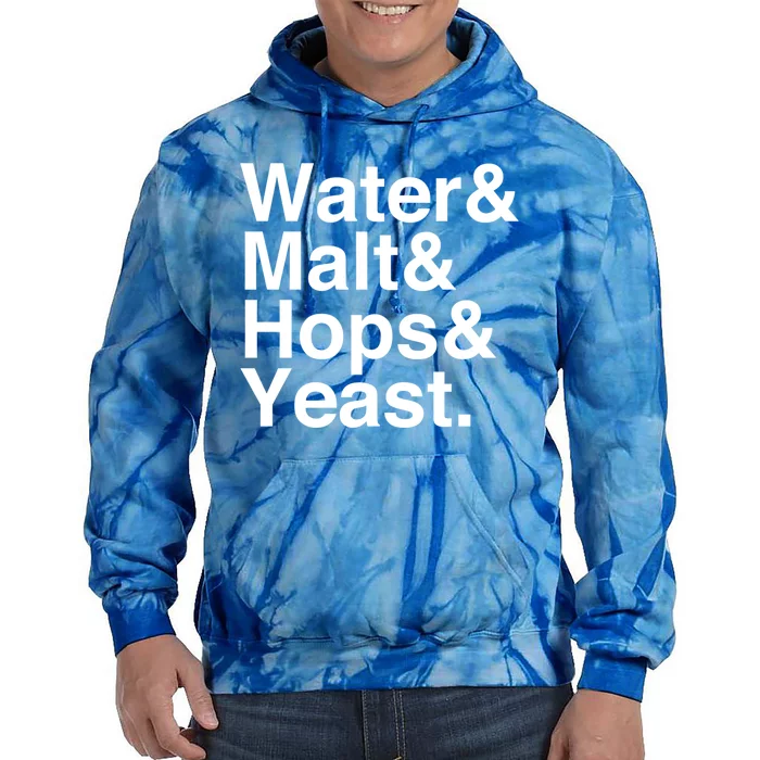 Beer Water Malt Hops Yeast Beer Great Gift Tie Dye Hoodie