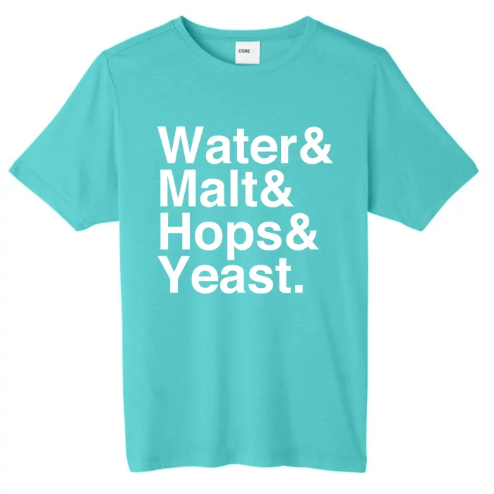 Beer Water Malt Hops Yeast Beer Great Gift ChromaSoft Performance T-Shirt