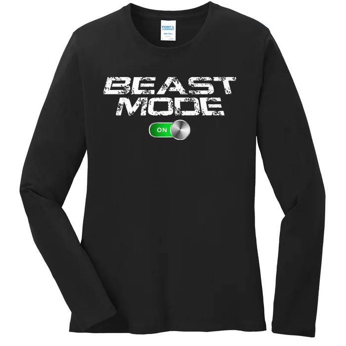 Beast Workout Mode Style Ripped Yoga Locker Healthy Nieces Ladies Long Sleeve Shirt