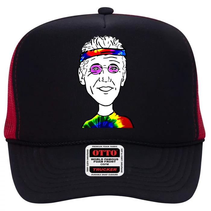 Bill Walton Meme Rip Walton Tiedye High Crown Mesh Trucker Hat