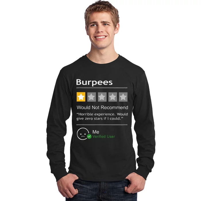 Burpees Would Not Recommend Gift Funny Workout Long Sleeve Shirt