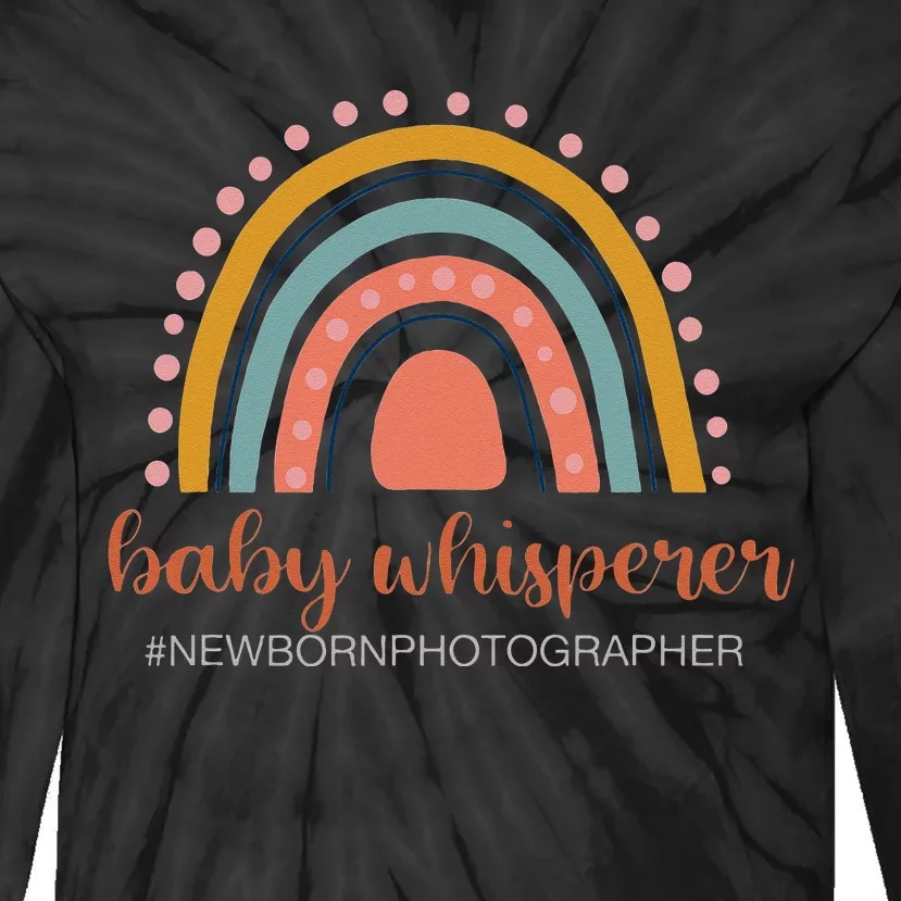 Baby Whisperer Newborn Photographer Rainbow Photographer Tie-Dye Long Sleeve Shirt