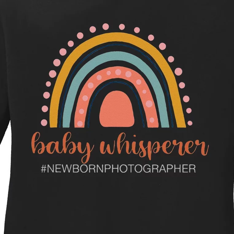 Baby Whisperer Newborn Photographer Rainbow Photographer Ladies Long Sleeve Shirt