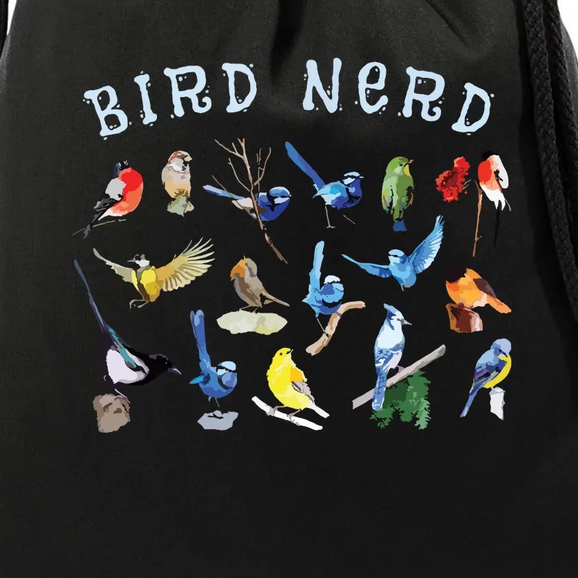 Bird Watching Nerd Birdwatching Birds Lover Cute Funny Gift Drawstring Bag