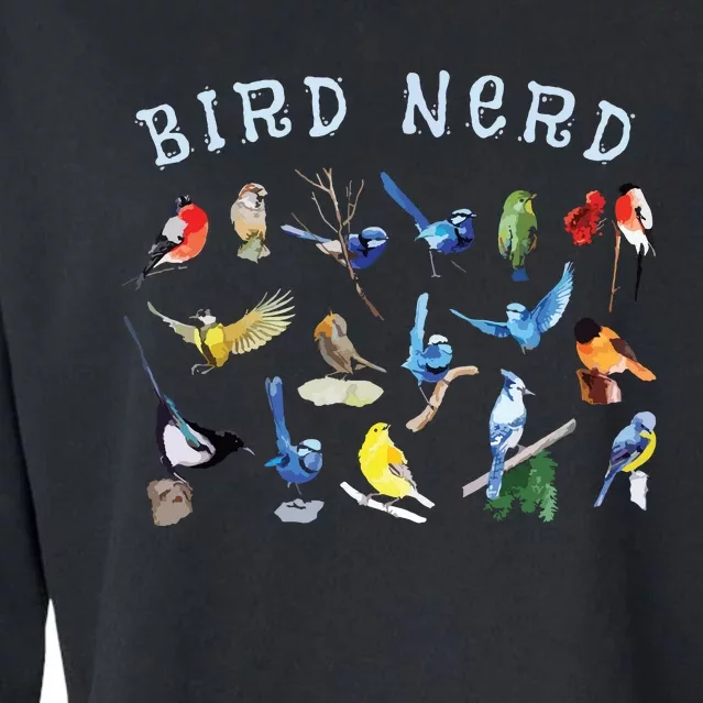 Bird Watching Nerd Birdwatching Birds Lover Cute Funny Gift Cropped Pullover Crew