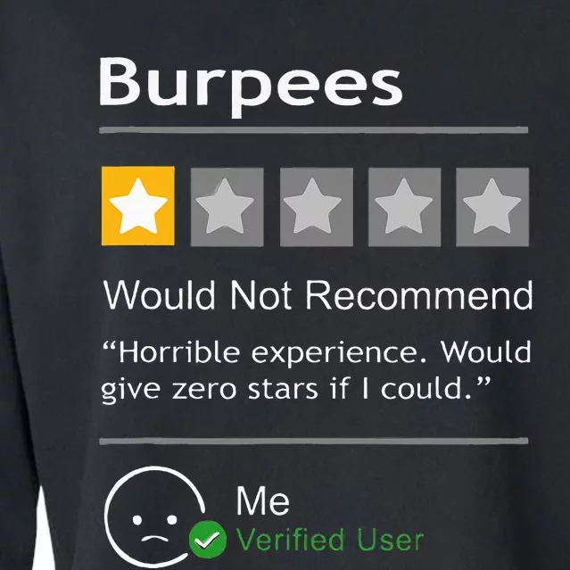 Burpees Would Not Recommend Cropped Pullover Crew