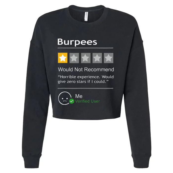 Burpees Would Not Recommend Cropped Pullover Crew