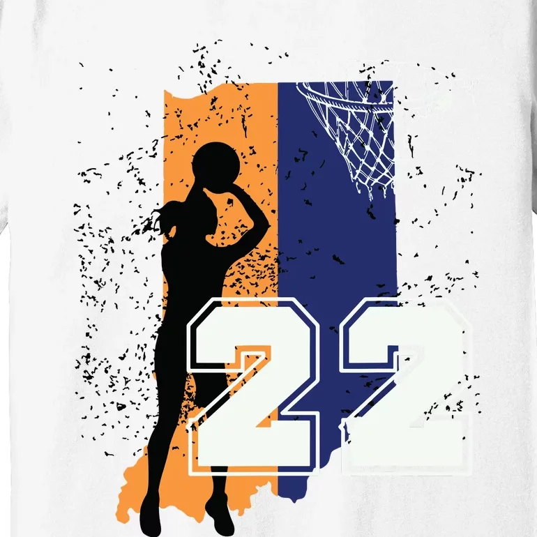 Basketball Women No 22 Jersey Premium T-Shirt