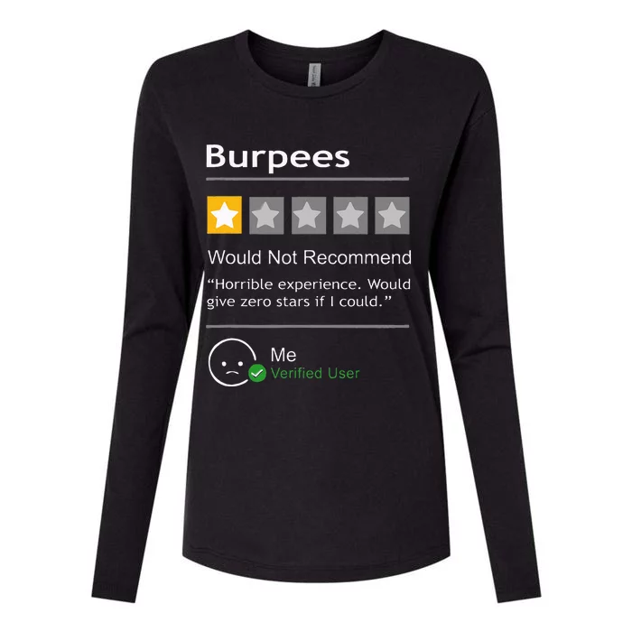 Burpees Would Not Recommend Men Women Gift Funny Workout Womens Cotton Relaxed Long Sleeve T-Shirt