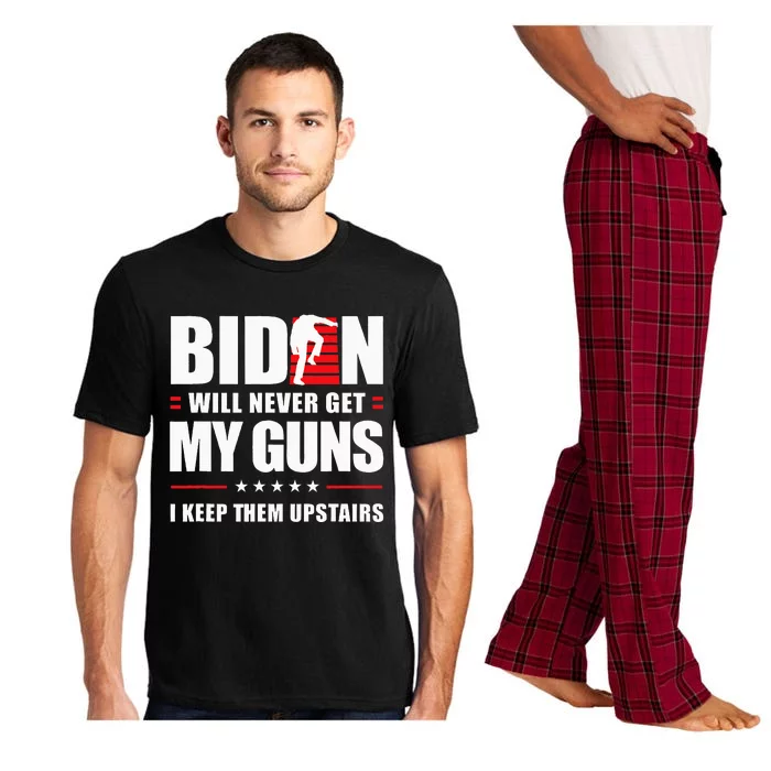 Biden Will Never Get My Guns I Keep Them Upstairs Pajama Set