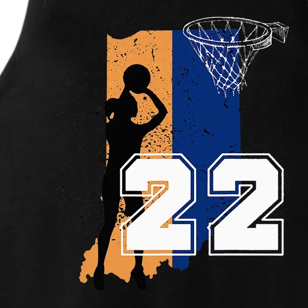 Basketball Women No 22 Jersey Ladies Tri-Blend Wicking Tank