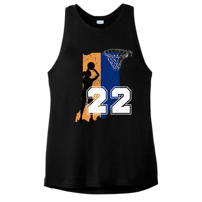 Basketball Women No 22 Jersey Ladies Tri-Blend Wicking Tank