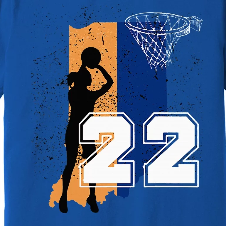 Basketball Women No 22 Jersey Premium T-Shirt