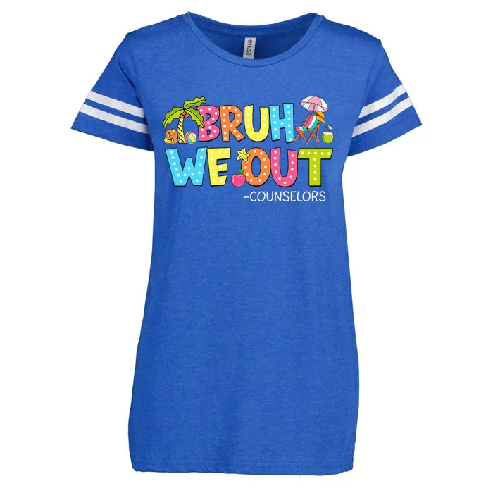 Bruh We Out Counselors Last Day Of School Enza Ladies Jersey Football T-Shirt