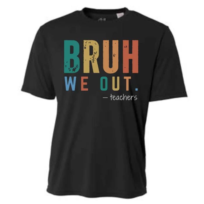 Bruh We Out Teacher Cooling Performance Crew T-Shirt