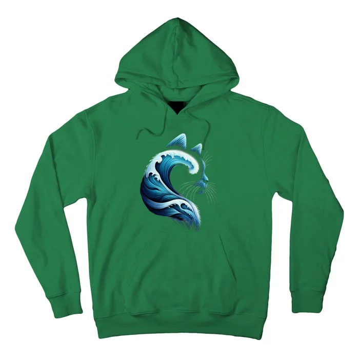 Blue Wave Of Cat Ladies Blue Cats Wave For Kamala Tall Hoodie