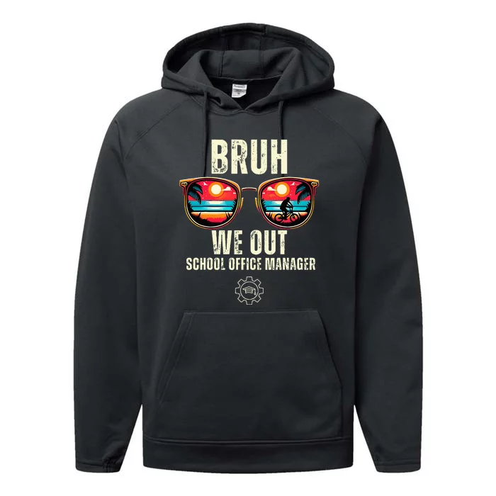 Bruh We Out Office Manager Teachers Performance Fleece Hoodie