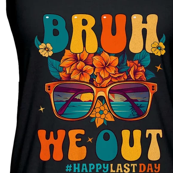 Bruh We Out Women Happy Last Day Of School Teacher Funny Ladies Essential Flowy Tank