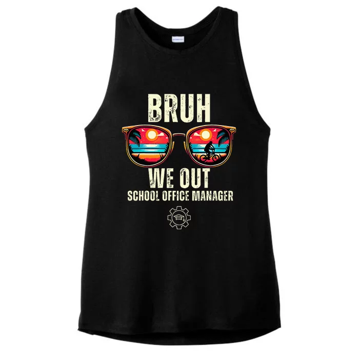 Bruh We Out Office Manager Teachers Happy Last Day Of School Ladies Tri-Blend Wicking Tank