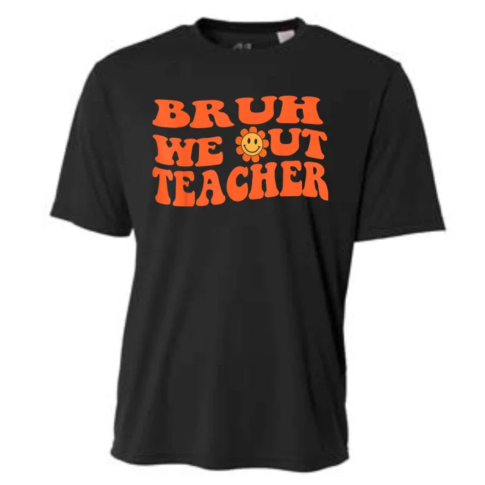 Bruh We Out Teachers Cute End Of School Year Teacher Summer Cooling Performance Crew T-Shirt