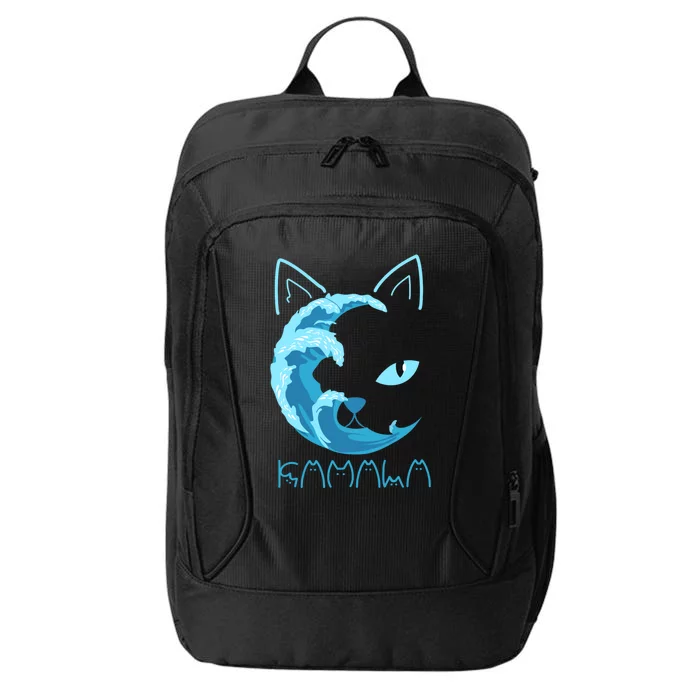 Blue Wave Of Cat Ladies Kamala Cat Typography Alphabet Cute Gift City Backpack