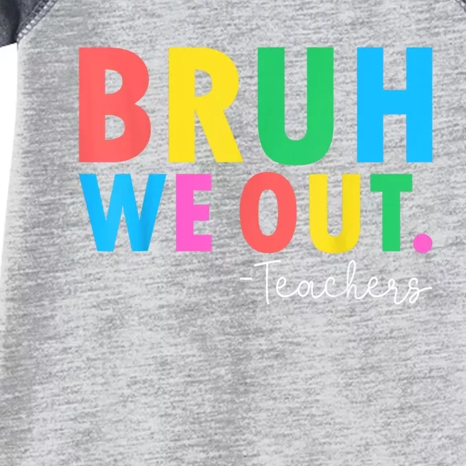 Bruh We Out Teachers Summer Last Day Of School Infant Baby Jersey Bodysuit