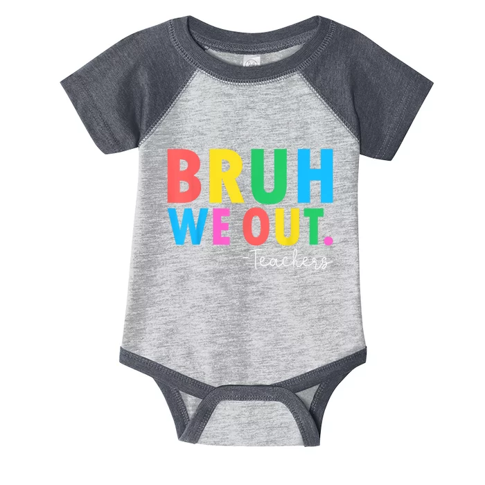 Bruh We Out Teachers Summer Last Day Of School Infant Baby Jersey Bodysuit