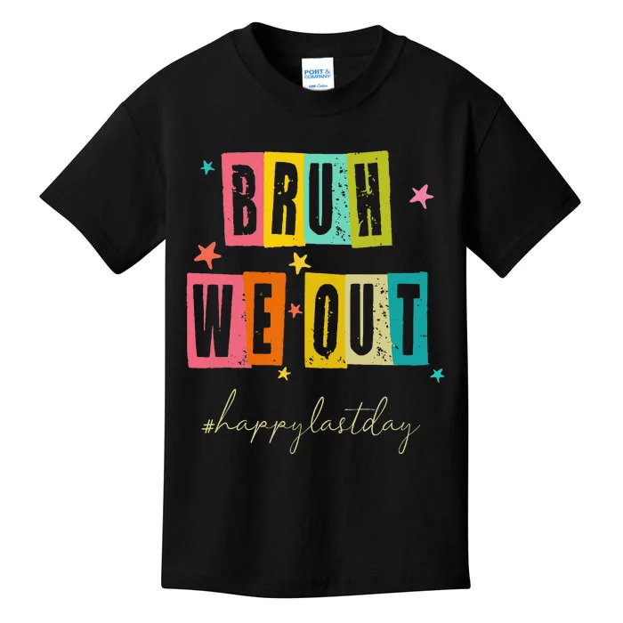 Bruh We Out Happy Last Day Of School Teacher Summer Kids T-Shirt