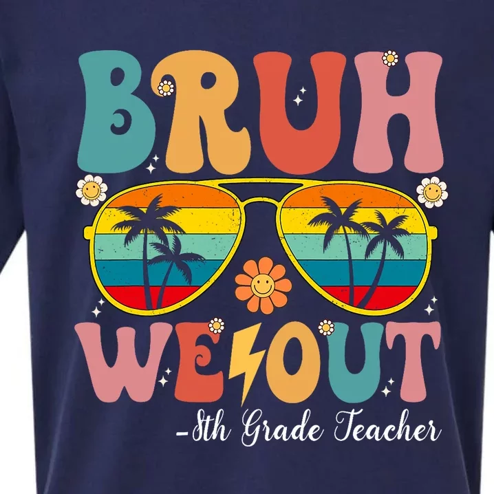 Bruh We Out 8th Grade Teacher Last Day Of School Sueded Cloud Jersey T-Shirt