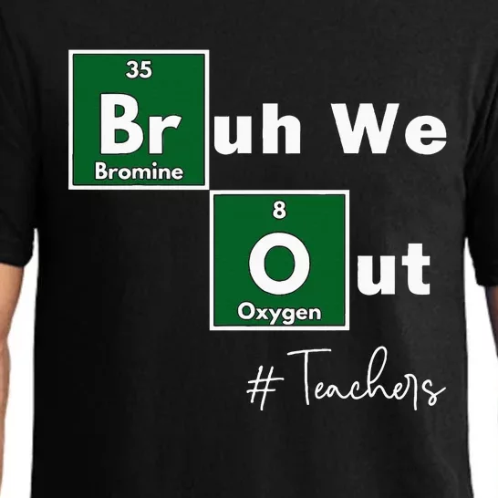 Bruh We Out Teachers Chemistry Periodic Table Element Summer Pajama Set