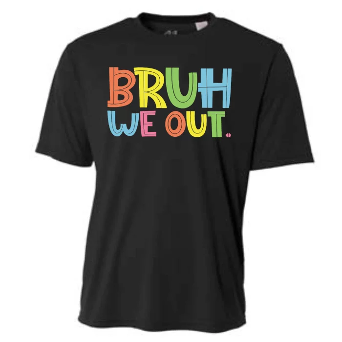 Bruh We Out Teachers Bruh Teacher Cooling Performance Crew T-Shirt