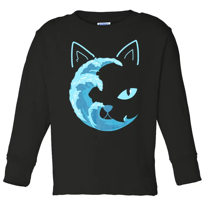 Blue Wave Of Cat Ladies For Kamala Toddler Long Sleeve Shirt