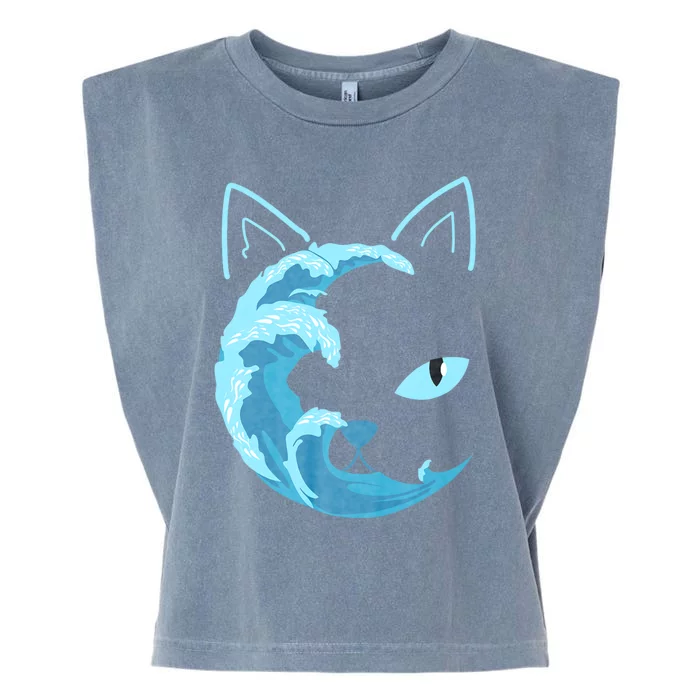 Blue Wave Of Cat Ladies For Kamala Garment-Dyed Women's Muscle Tee