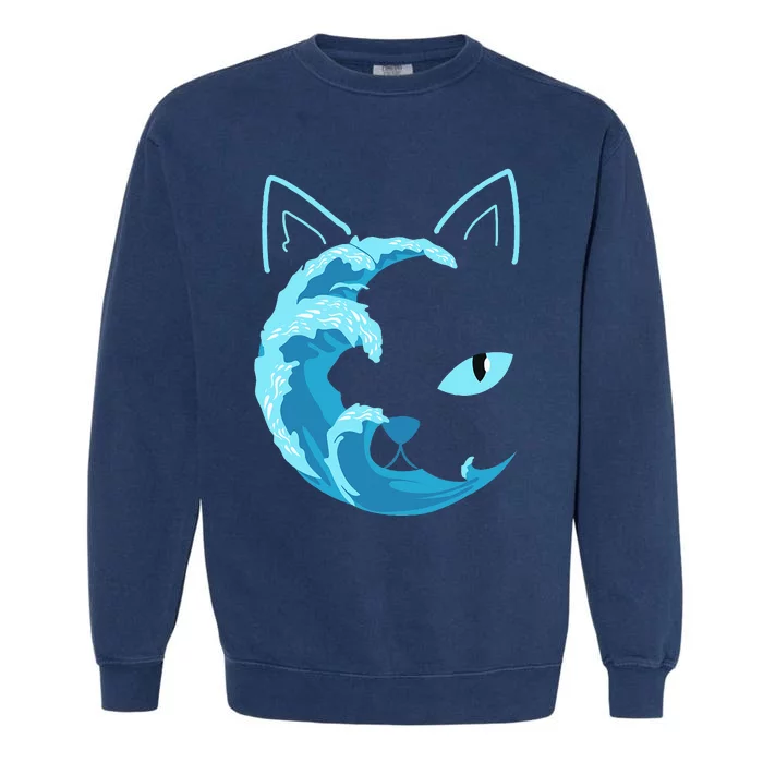 Blue Wave Of Cat Ladies For Kamala Garment-Dyed Sweatshirt