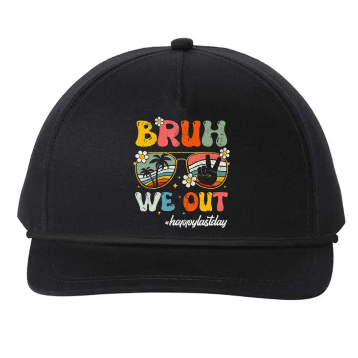 Bruh We Out Happy Last Day Of School Teacher Student Summer Snapback Five-Panel Rope Hat