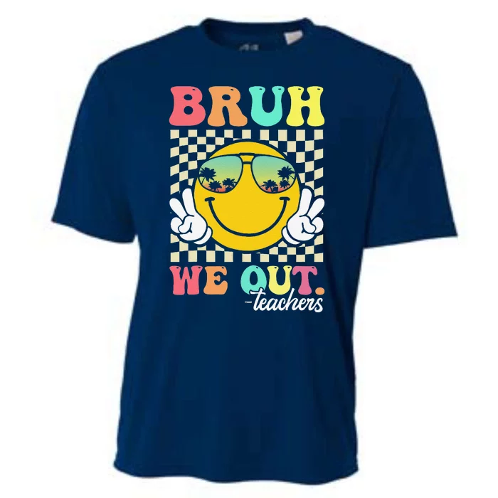 Bruh We Out Happy Last Day Of School Teacher Student Summer Cooling Performance Crew T-Shirt