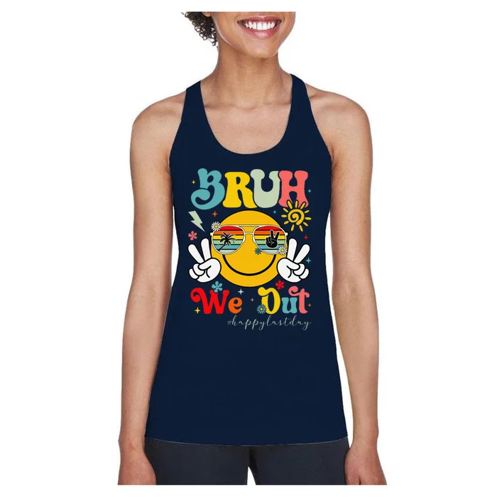 Bruh We Out Summer Happy Last Day Of School Teacher Student Women's Racerback Tank