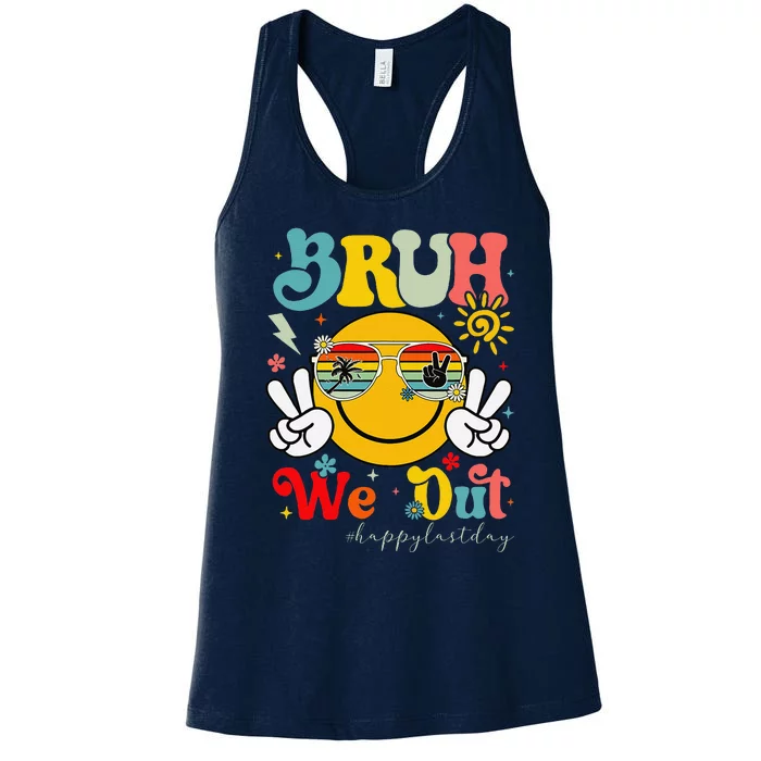 Bruh We Out Summer Happy Last Day Of School Teacher Student Women's Racerback Tank