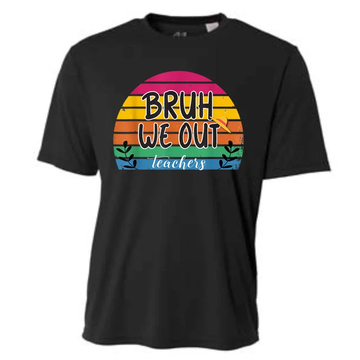 Bruh We Out Teachers End Of School Year Teacher Summer Cooling Performance Crew T-Shirt