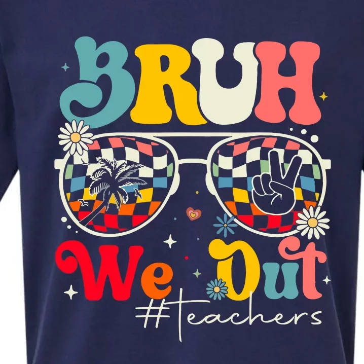 Bruh We Out Teachers Sueded Cloud Jersey T-Shirt