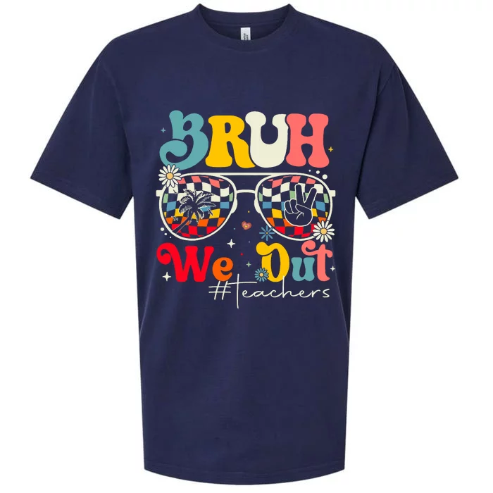 Bruh We Out Teachers Sueded Cloud Jersey T-Shirt