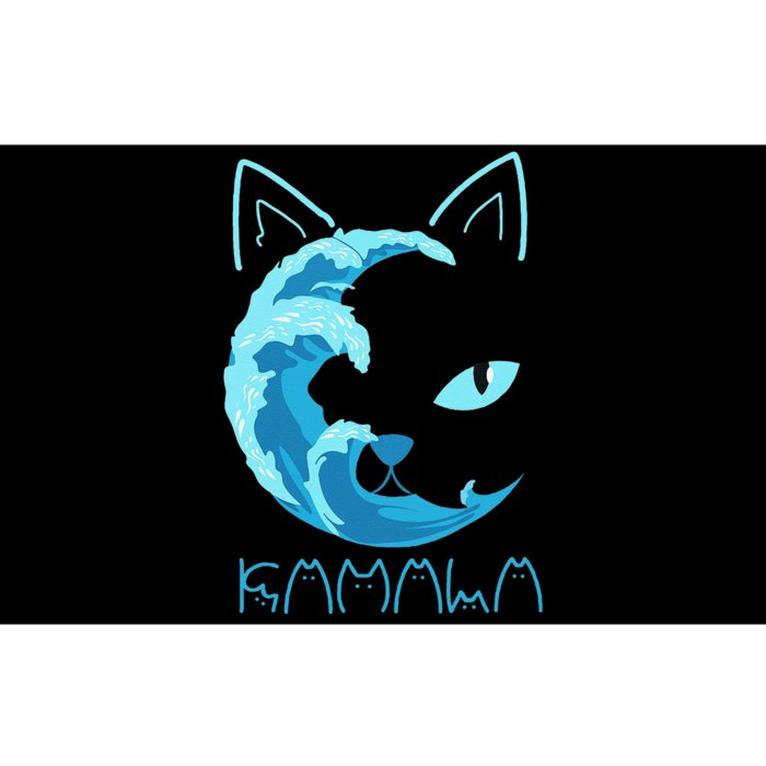 Blue Wave Of Cat Ladies Kamala Cat Typography Alphabet Cute Gift Bumper Sticker